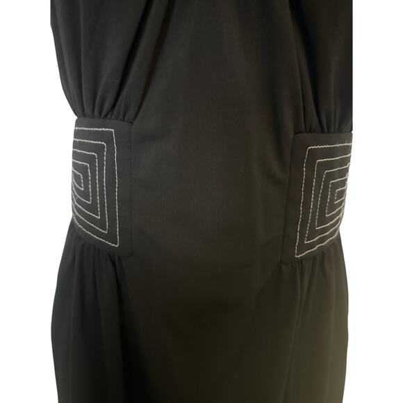 BCBG MaxAzria Black w/White Thread Trim Summer. Dress - Picture 5 of 9